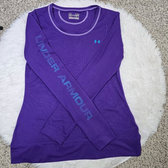 Under Armour Purple Sweatshirt With White Trim Size L - Picture 5 of 13